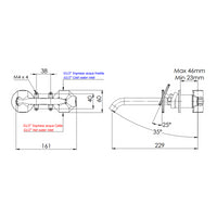 Miscelatore a incasso per lavabo su due piastre tonde bocca 19 cm - serie Chrono