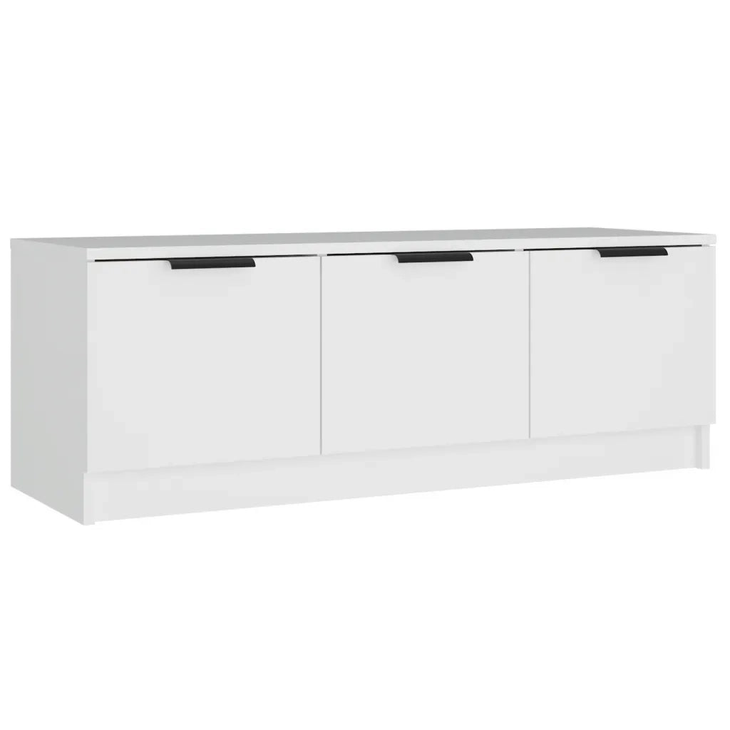 Mobile Porta TV-Credenza TV Bianco 102x35x36,5 cm in Legno Multistrato