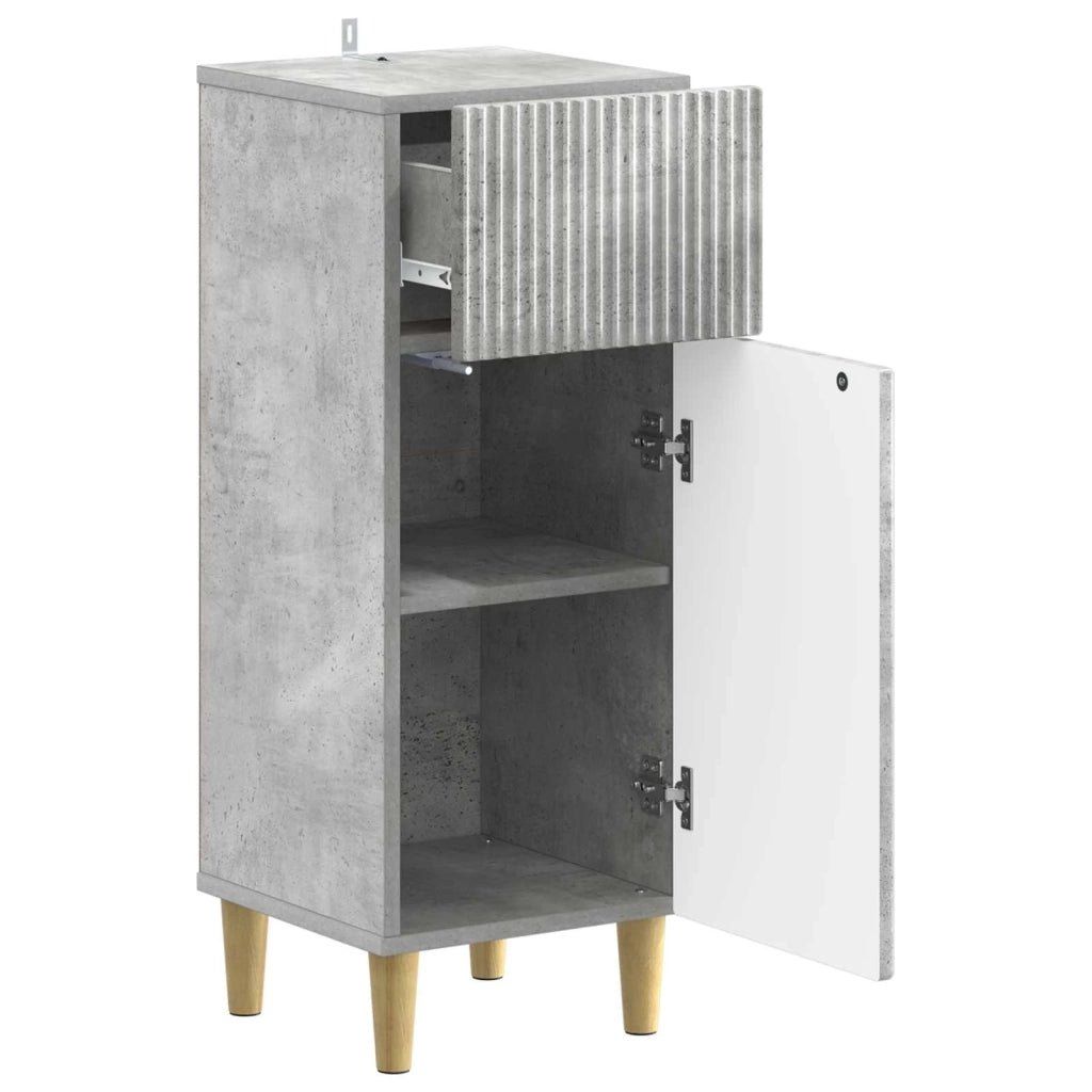 Mobiletto da Bagno ARNHEM Grigio Cemento 30 x 31 x 80 cm 896608