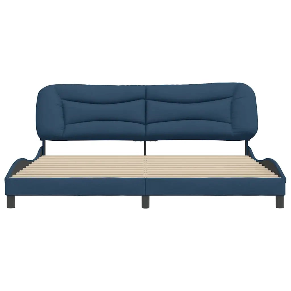 Giroletto senza Materasso Hvar Blu 200x200 cm in Tessuto 3207799