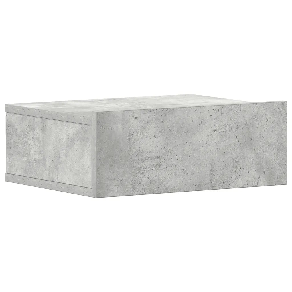 Comodini Pensili 2pz-Set di 2 Tavolino da notte Grigio Cemento 40x30x15 Legno Multistrato