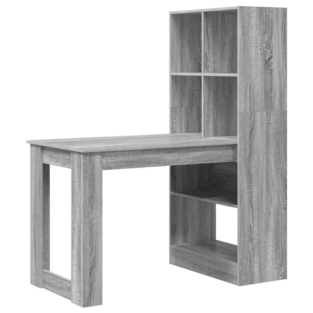 vidaXL Scrivania Grigio Sonoma 122 x 67 x 145 cm Legno multistrato