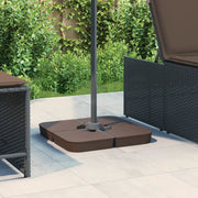 vidaXL Set Base per Ombrellone 4 pz con Supporto a Croce 100 kg PP