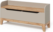 Cassapanca per giocattoli Malia, Cashmere/Artigianale, 107.2 x 50 cm con sedile, con spazio contenitivo e combinabile con altri mobili Malia