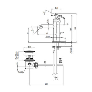 Miscelatore bidet con scarico - serie Chrono