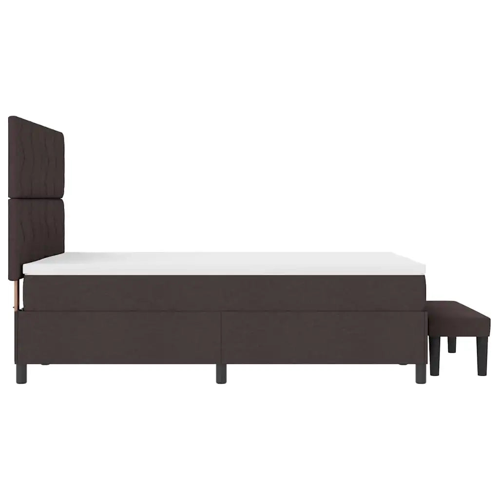 Letto a molle con materasso Marrone Scuro 160 x 200 cm Tessuto 3344159