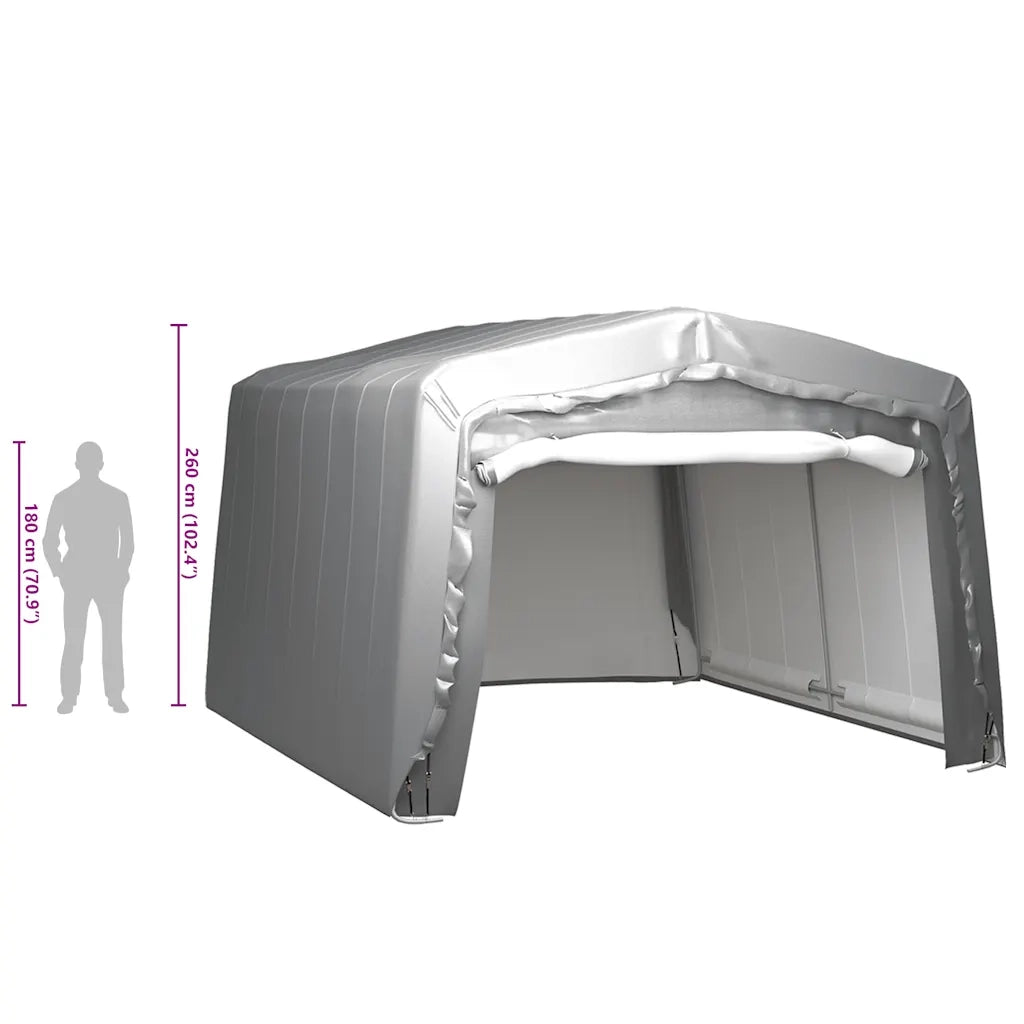 Tenda Capannone 370x370 cm Grigio Acciaio cod mxl 65791