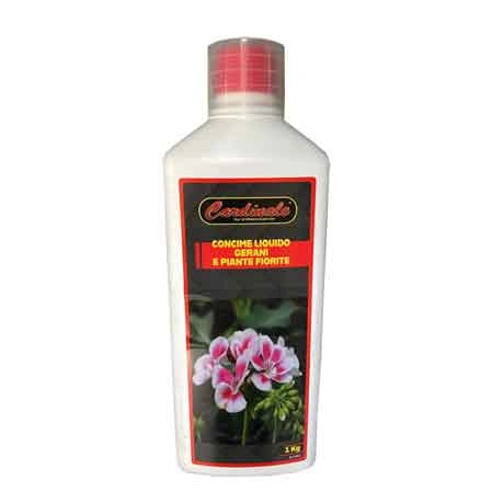CONCIME LIQUIDO 'GERANI E PIANTE FIORITE' CARDINALE 1 Kg - CARDINALE TOP LINE