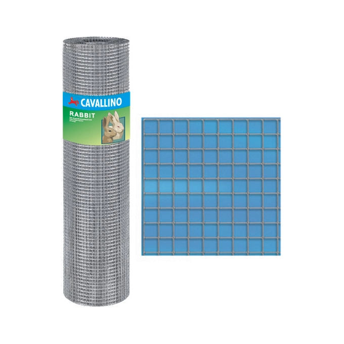 BlinkY 90291 Rete Cavallino Rabbit Zincata Elettrosaldata Maglia 12,7x25,4 mm Filo 1,3 mm Altezza 50 cm Lunghezza 10 m colore Verde