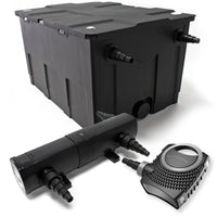 Set: Filtro bio per laghetto 60000l con Chiarificatore UVC 18W Pompa 80W