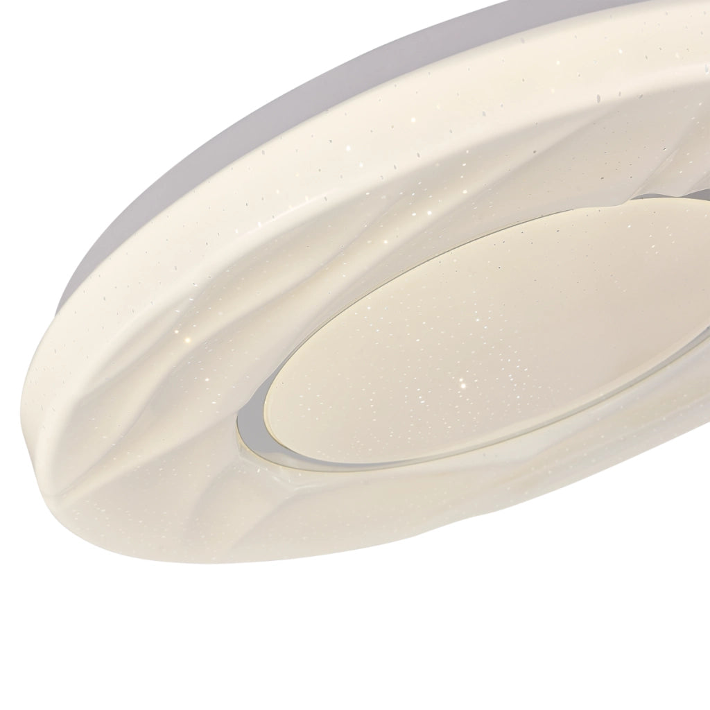 Plafoniera LED TENARO bianca Ø40 effetto stellato 23W