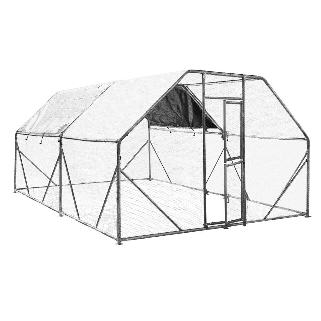 Recinto da giardino XXL di 6x3x2 metri con porta e tettoia impermeabile resistente ai raggi UV