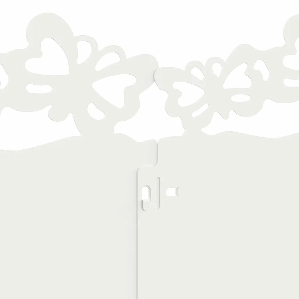 Bordure per prato 20 pcs Bianco 103 x 0,05 x 22 cm Acciaio 874811