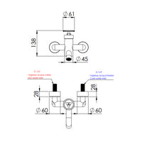 Miscelatore vasca esterno senza set doccia - serie Chrono