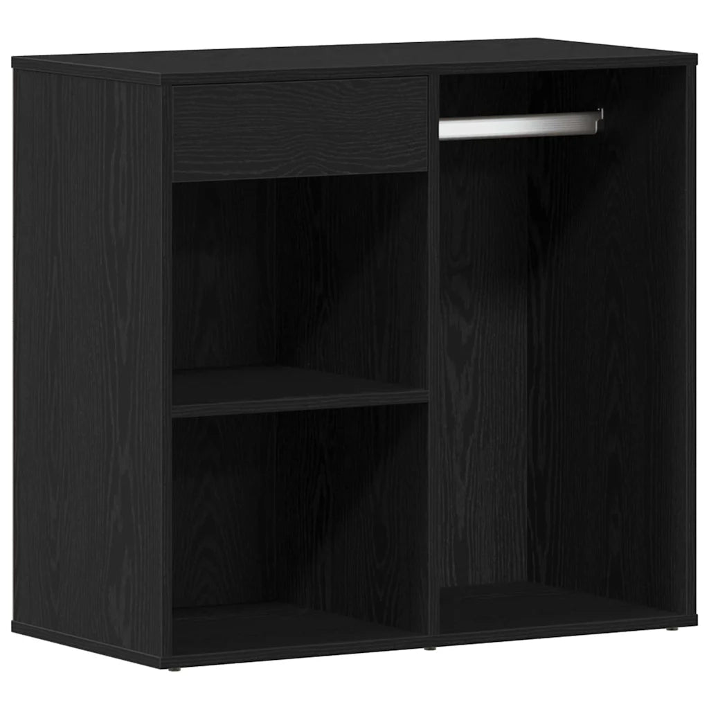 Mobiletto Cosmetico con cassetto Rovere Nero 80 x 40 x 75 cm 862787