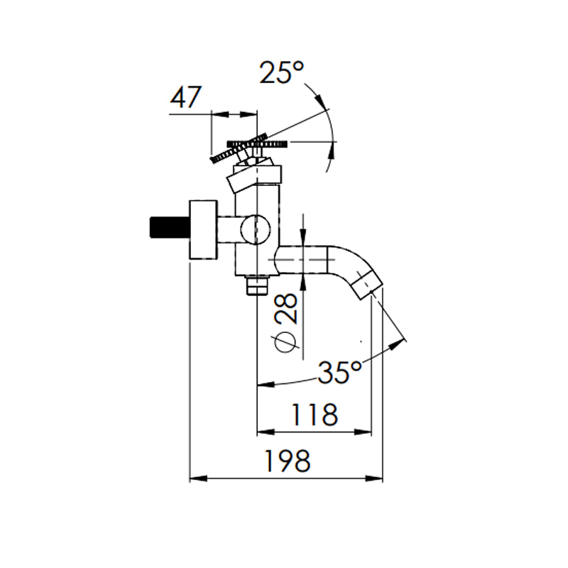 Miscelatore vasca esterno senza set doccia - serie Chrono