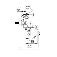 Miscelatore vasca esterno senza set doccia - serie Chrono