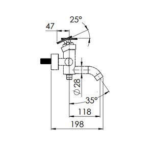 Miscelatore vasca esterno senza set doccia - serie Chrono