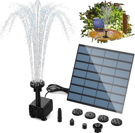 Aggiornamento 2024 Pomp per fontana solare con 6 stili - per giardino, vasca per uccelli, acquario