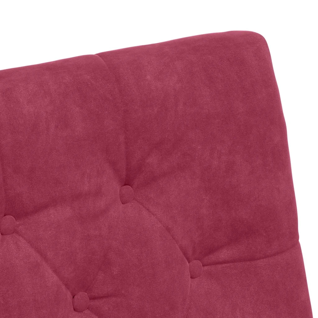Sedie da Pranzo con Ruote 2 pcs Rosso vino 58 x 67 x 97 cm