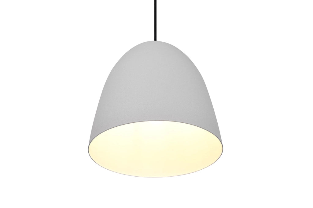 Lampada a Sospensione da Interno Attacco E27 in Metallo Grigio