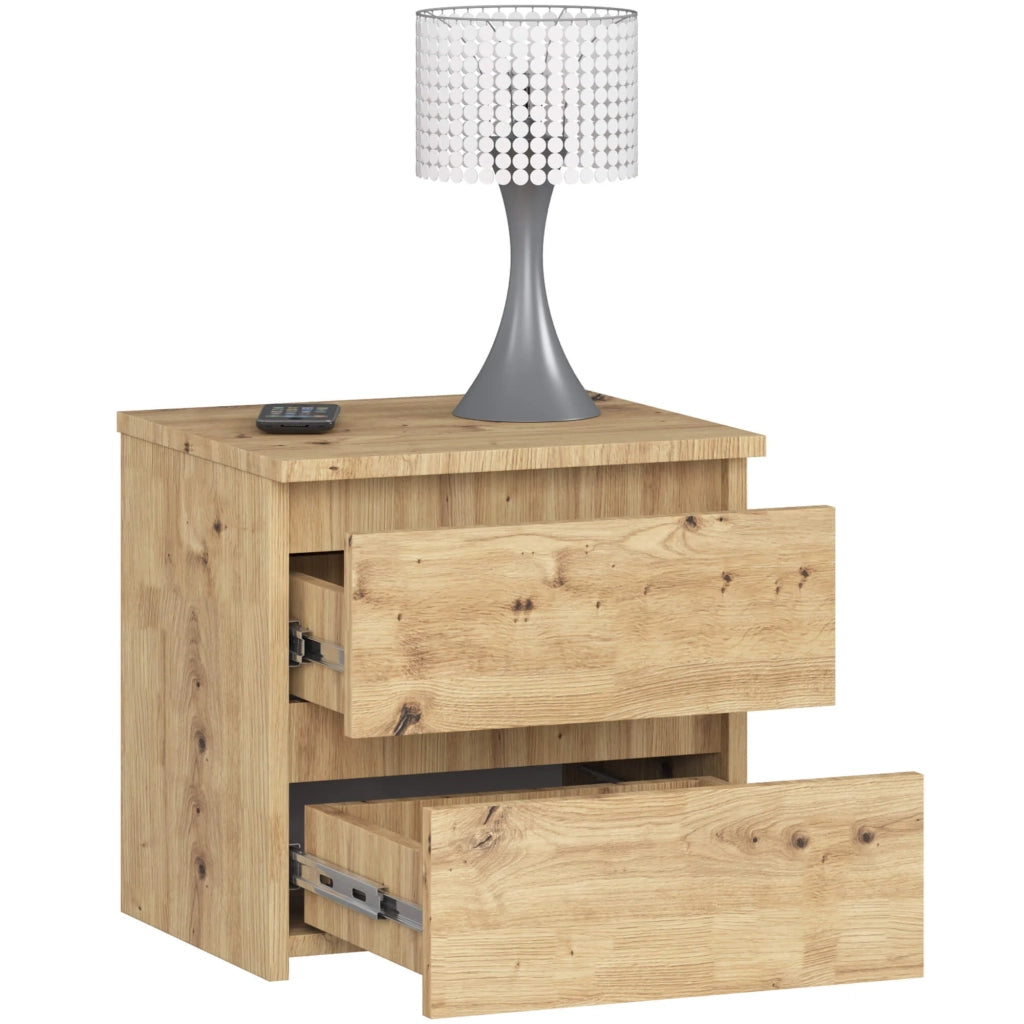 Comodino AKORD CL2 Quercia Artisan 40 cm 2 cassetti 40x35x40 cm