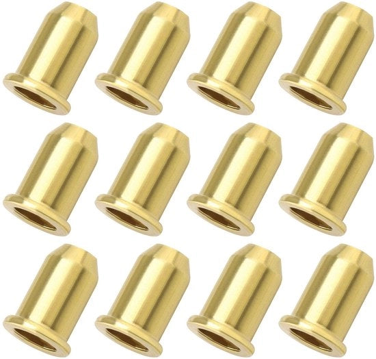 Ferrule per chitarra elettrica - 12 pezzi - per costruzione chitarra - parte in oro