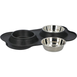Ciotole per Animali Domestici con Tappetino Antisporco Antirovescio in Plastica