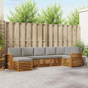 Set divano sezionale con cuscino 7 pcs Grigio Naturale e Chiaro