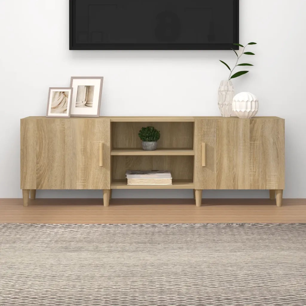 Mobile Porta TV Rovere Sonoma 150x30x50 cm Legno Multistrato cod mxl 6658