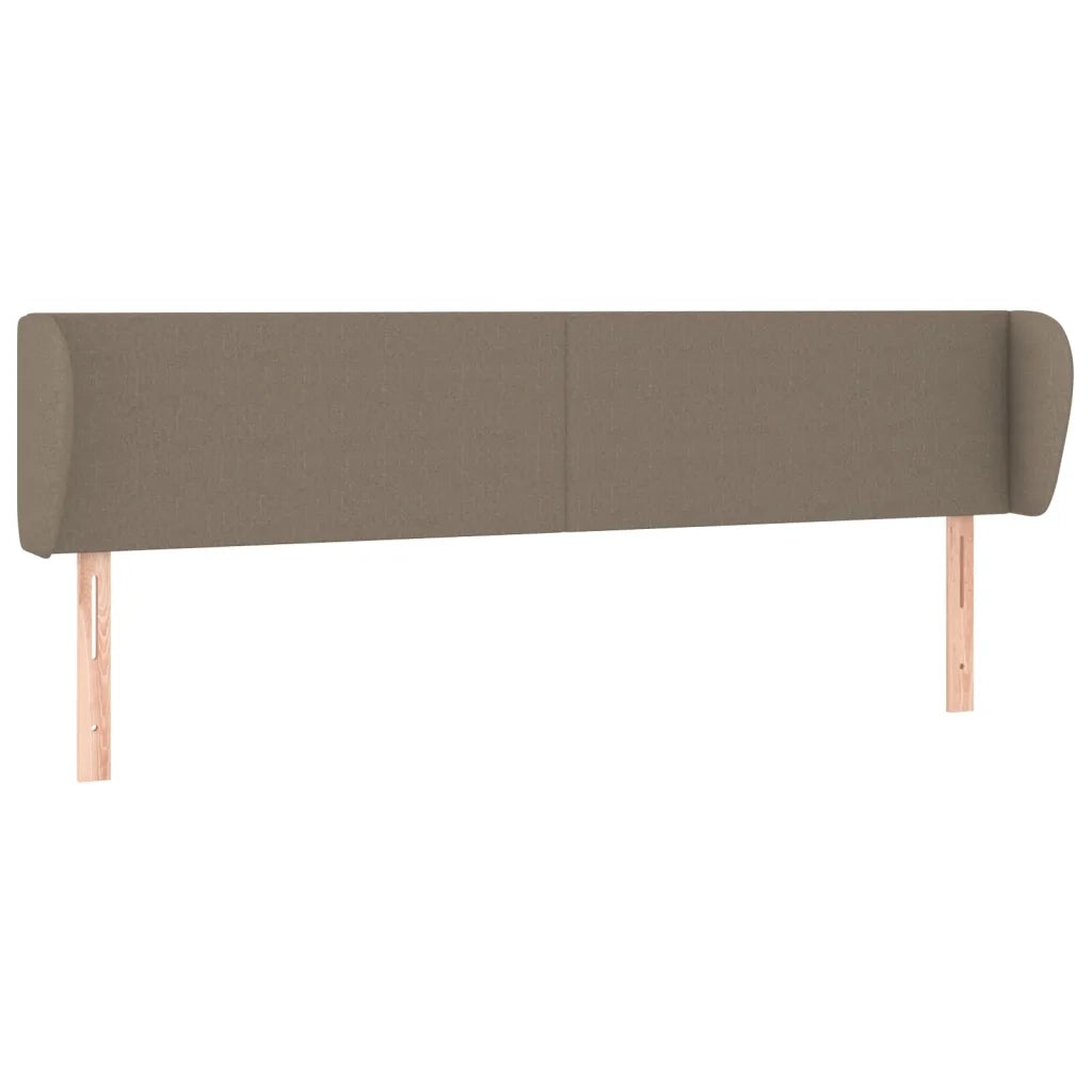 Testiera | Testata ad Orecchio Tortora 163x23x78/88 cm in Tessuto
