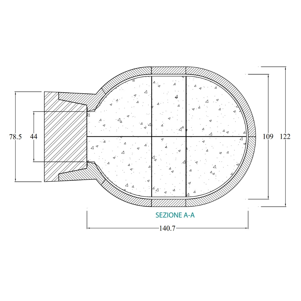 Forno legna artigianale diametro 110 cm capienza 6/8 pizze cottura diretta