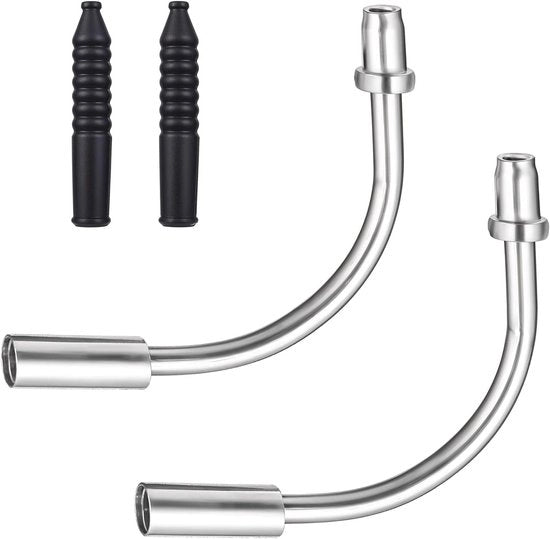 Set di Cavi di Frenatura per Bicicletta - Protezione dei Cavi di Frenatura - Curva a 90° - Materiale: Alluminio/Rubbero - Modello per Cavi di Frenatura con Angolo di 90°