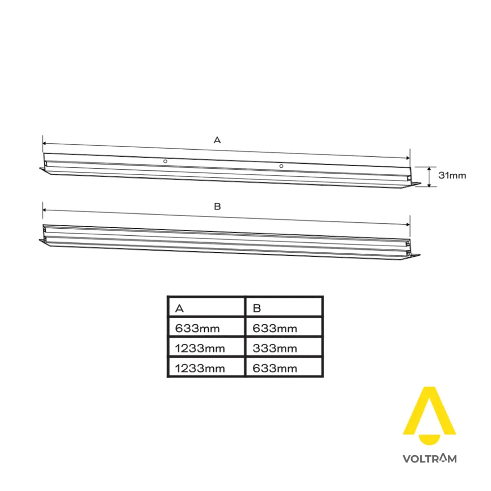 Cornice a incasso per cartongesso per pannello LED 60x60