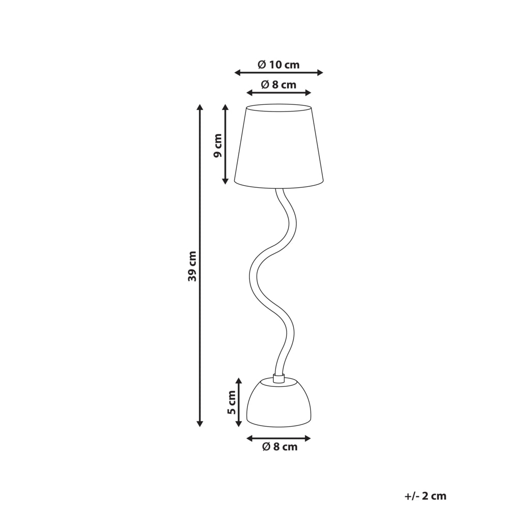 Lampada da tavolo in alluminio nero con interruttore a sfioramento e cavo di ricarica USB senza fili stile moderno