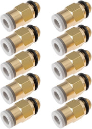 Connettore di Estrusione M6 - 10 Pezzi - Adatto per tubi PTFE - Compatibile con Creality CR-10/Ender-3 - Lunghezza 17,2 mm - Connessione rapida - Connettore per Stampante 3D