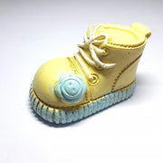 Trade Shop - Set 12pz Bomboniera Scarpa Azzurra 3d Bambino Ceramica Appoggio Battesimo Nascita -