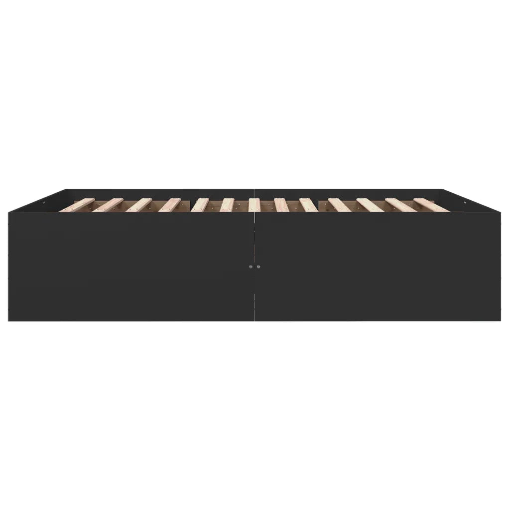 Giroletto Nero 160x200 cm in Legno Multistrato