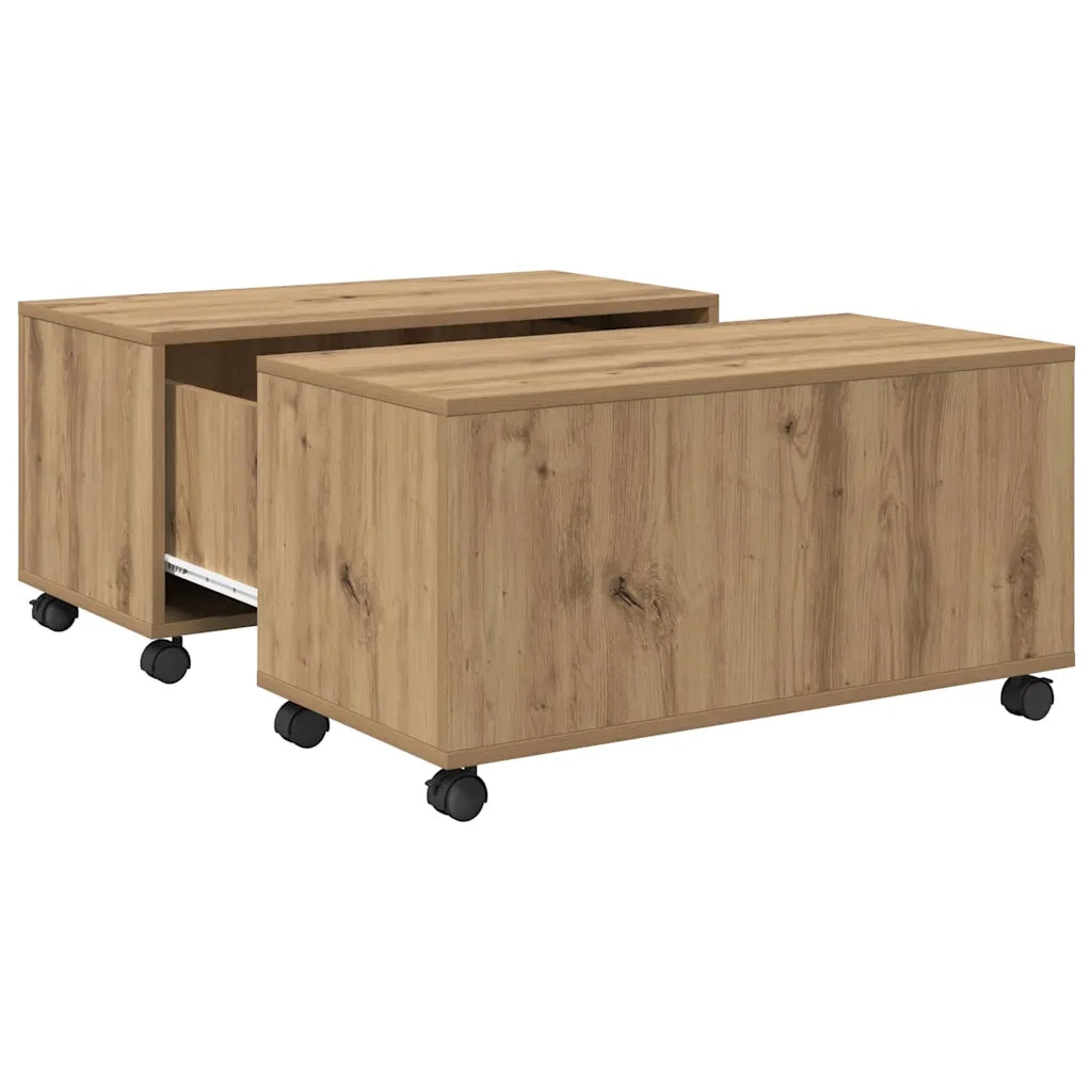 Tavolino da salotto Rovere artigianale 75 x 75 x 38 cm 875481