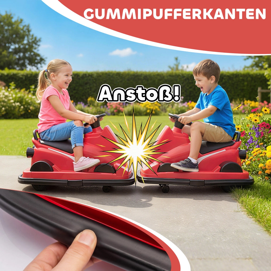 Auto Bambini 360 Gradi Rotante con LED e Musica ¨C zephmum ¨C Rosso