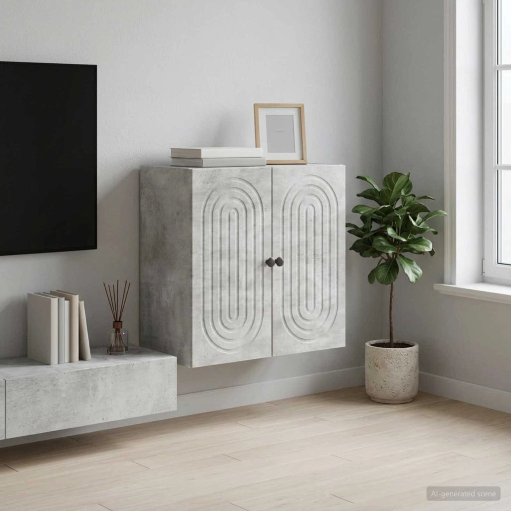 Mobiletto a muro Grigio Cemento 59 x 31 x 60 cm 898068