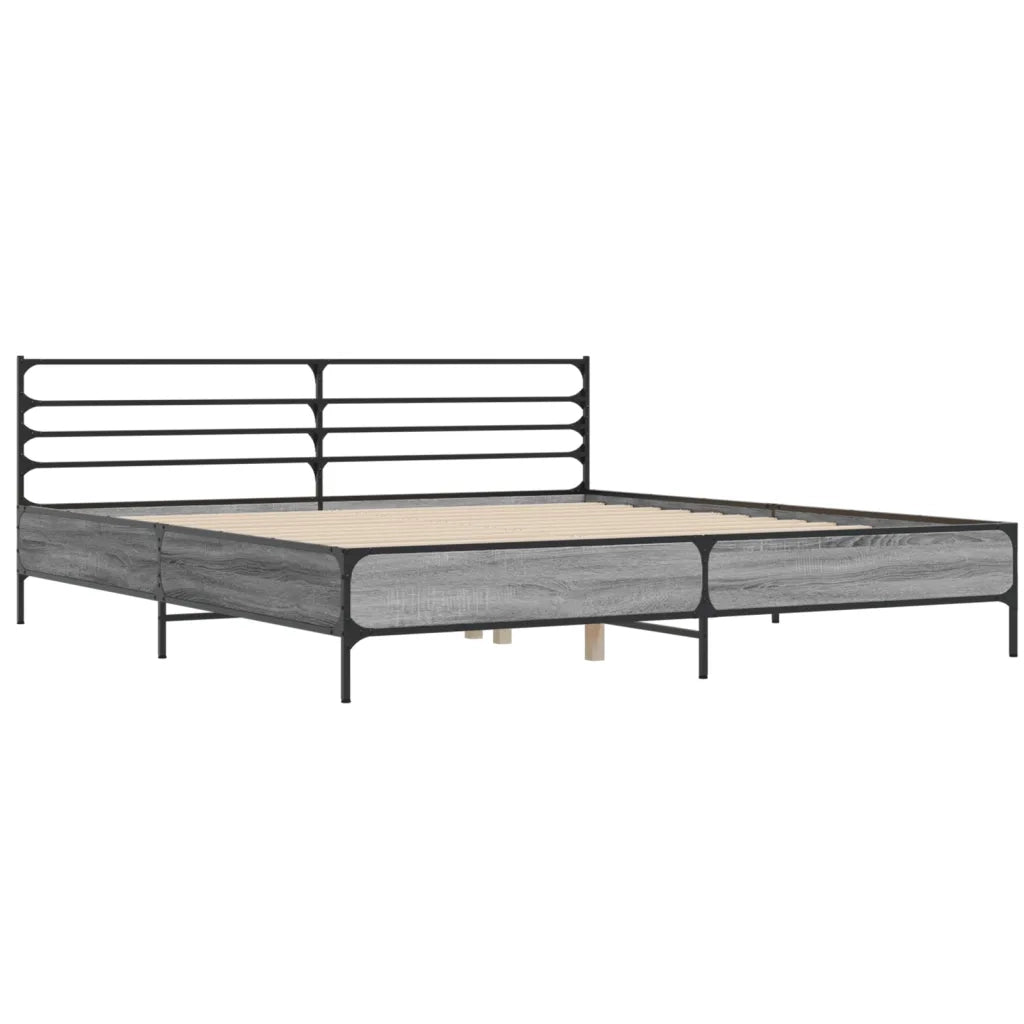 Giroletto Grigio Sonoma 200x200 cm in Legno Multistrato Metallo