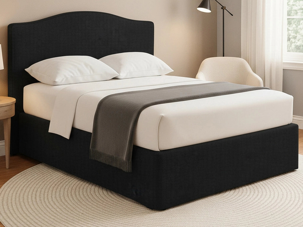 Morley, Letto Matrimoniale Sfoderabile Made in Italy, Grigio Scuro
