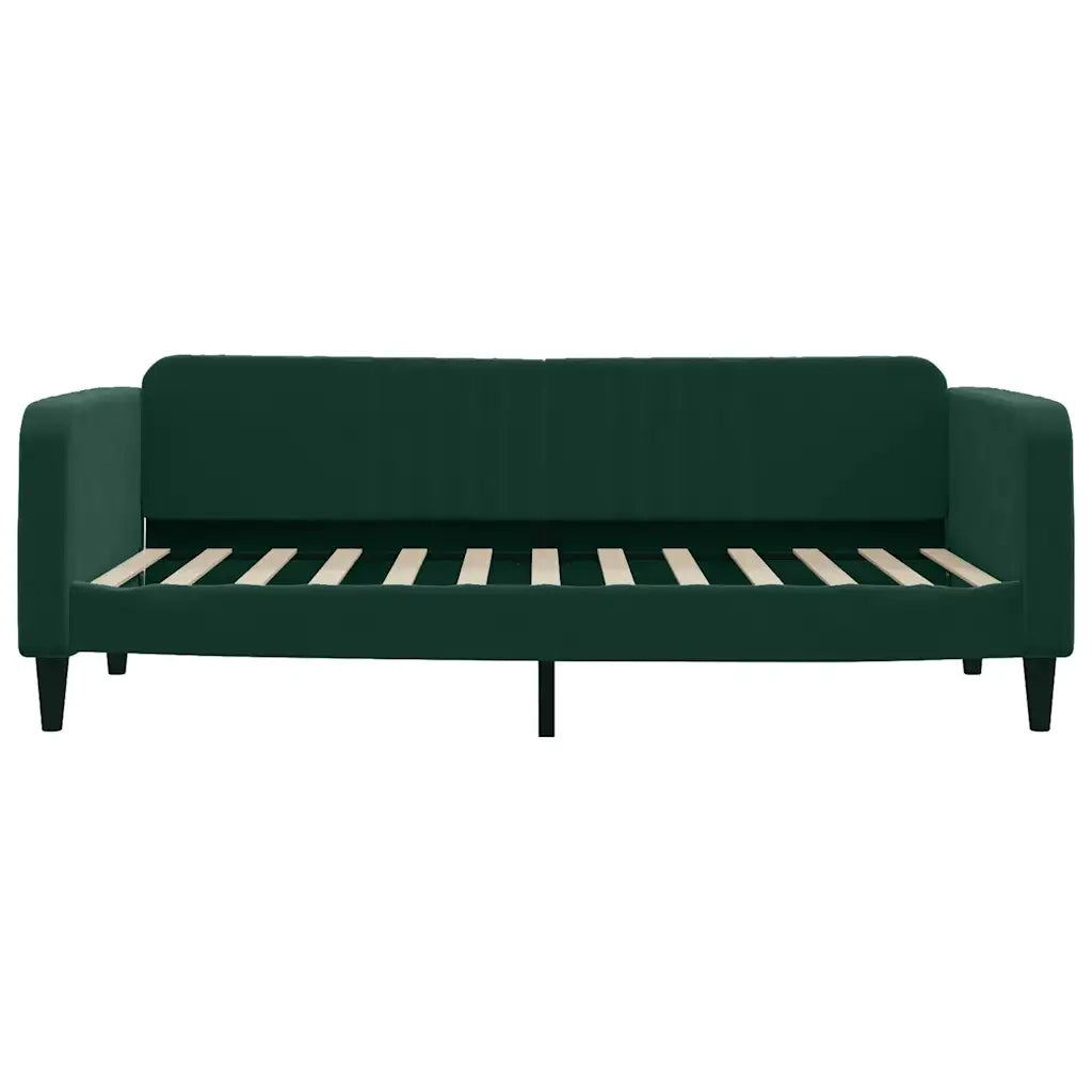 Divano Letto con Materasso Verde Scuro 90x200 cm in Velluto 3197041