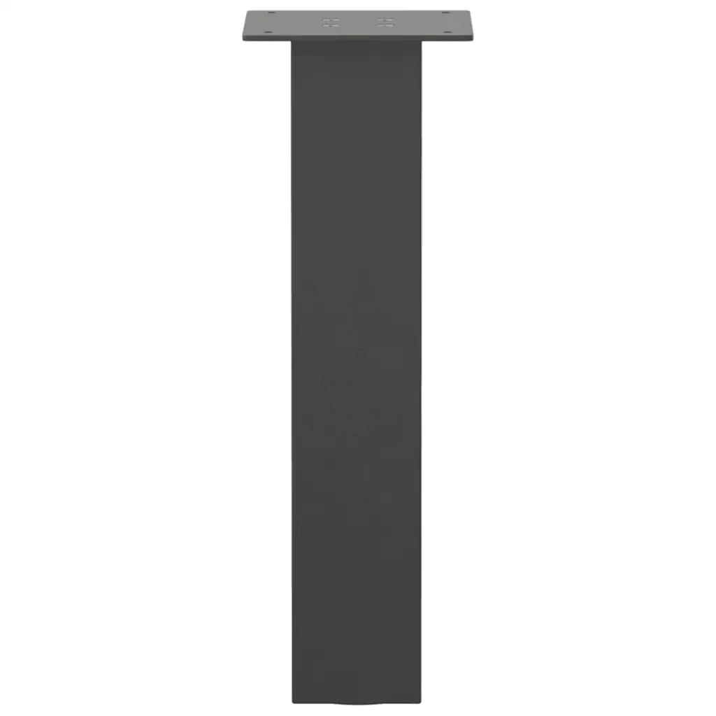 Gambe per tavolino 4 pz-Set di 4 Gamba per Tavolo Antracite 30 cm Acciaio 830379