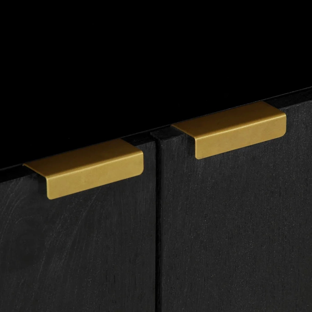 Credenza | Madia | Buffet da pranzo | Armadio da pranzo Nera 60x33x75 cm in Legno Multistrato