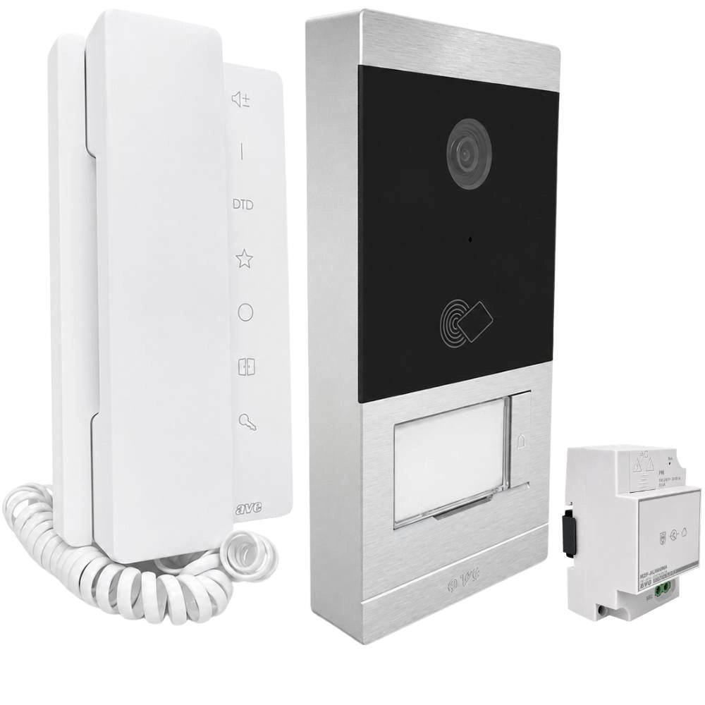 Kit citofonico audio monofamiliare 2 fili da parete