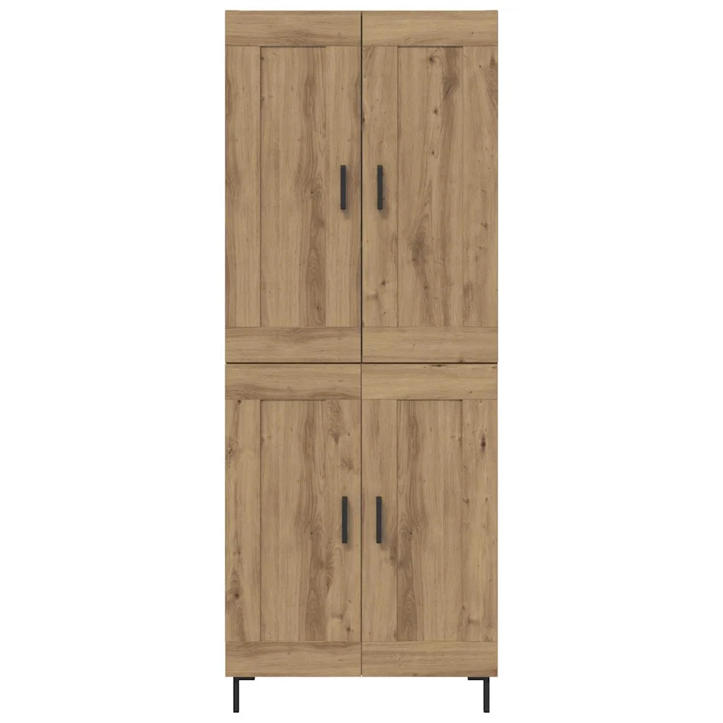 Credenza 2 pcs Rovere artigianale Legno multistrato 3415912