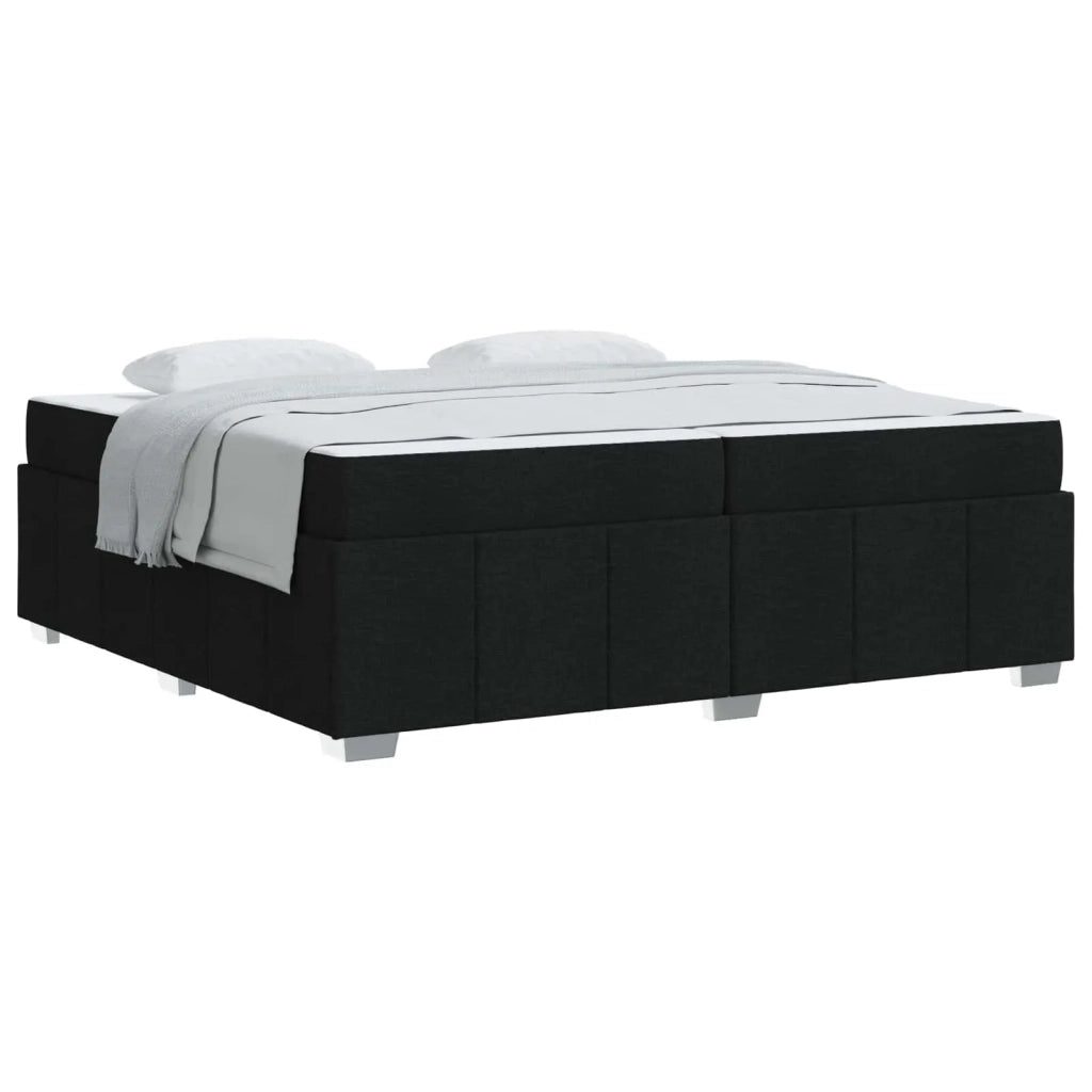 Struttura del letto con materasso Nero 200 x 200 cm Tessuto