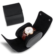 Cassafissa orologio - Cassetta orologio cilindrica - Box orologio - Supporto morbido - Chiusura robusta - Pelle lussuosa - Cassafissa orologio cilindrica